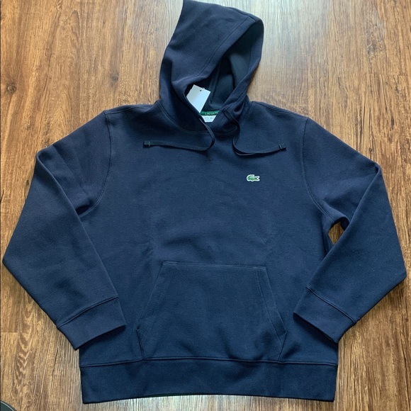 Lacoste Oversize Hoodie Navy Blue Men’s XXL (44) NWT - Picture 1 of 9